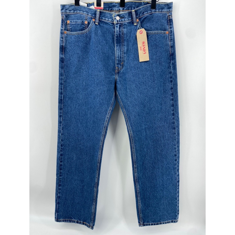 Levi 505 Jeans Mens 40x32 Blue Classic Straight Leg Zip Comfort Denim Cowboy NWT